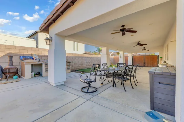 a view of a livingroom with furniture and a table