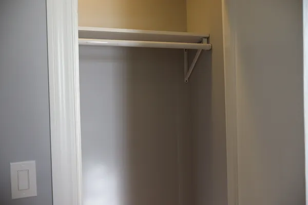 a close view of closet