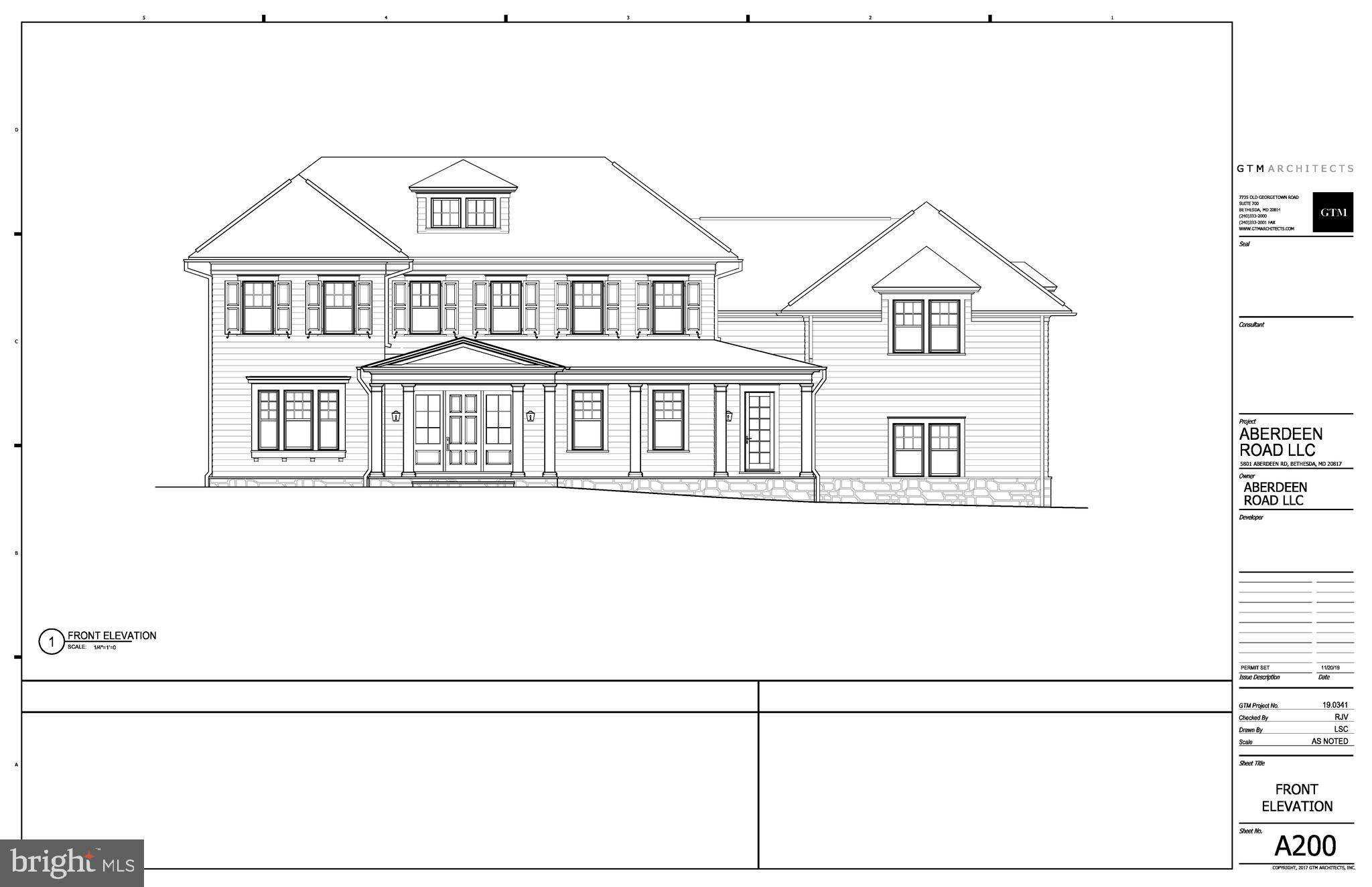 5801 Aberdeen Road Bethesda, MD 20817 - Photo 6 of 13 Front Elevation