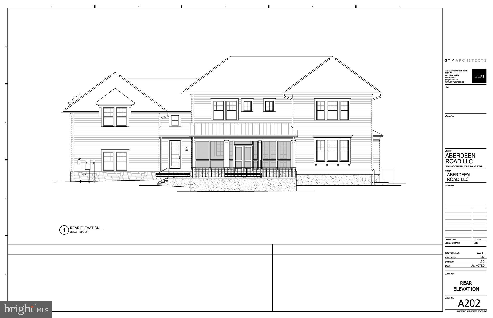 5801 Aberdeen Road Bethesda, MD 20817 - Photo 7 of 13 Rear Elevation