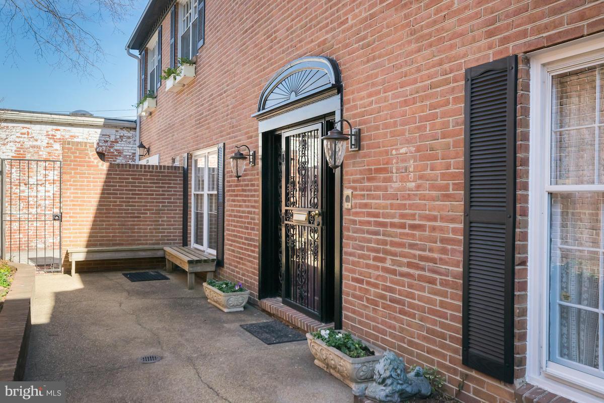 a view of outdoor space and front door