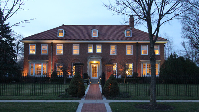a front view of a house