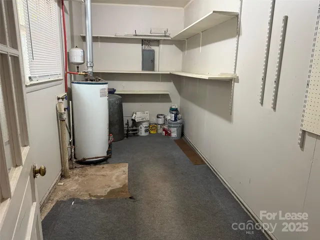 a view of storage and utility room