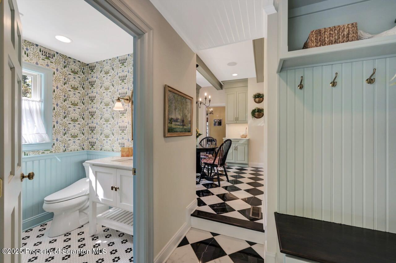 215 Fairview Road Clarks Green, PA 18411 - Photo 34 of 148 a bathroom with a toilet a sink and a shower