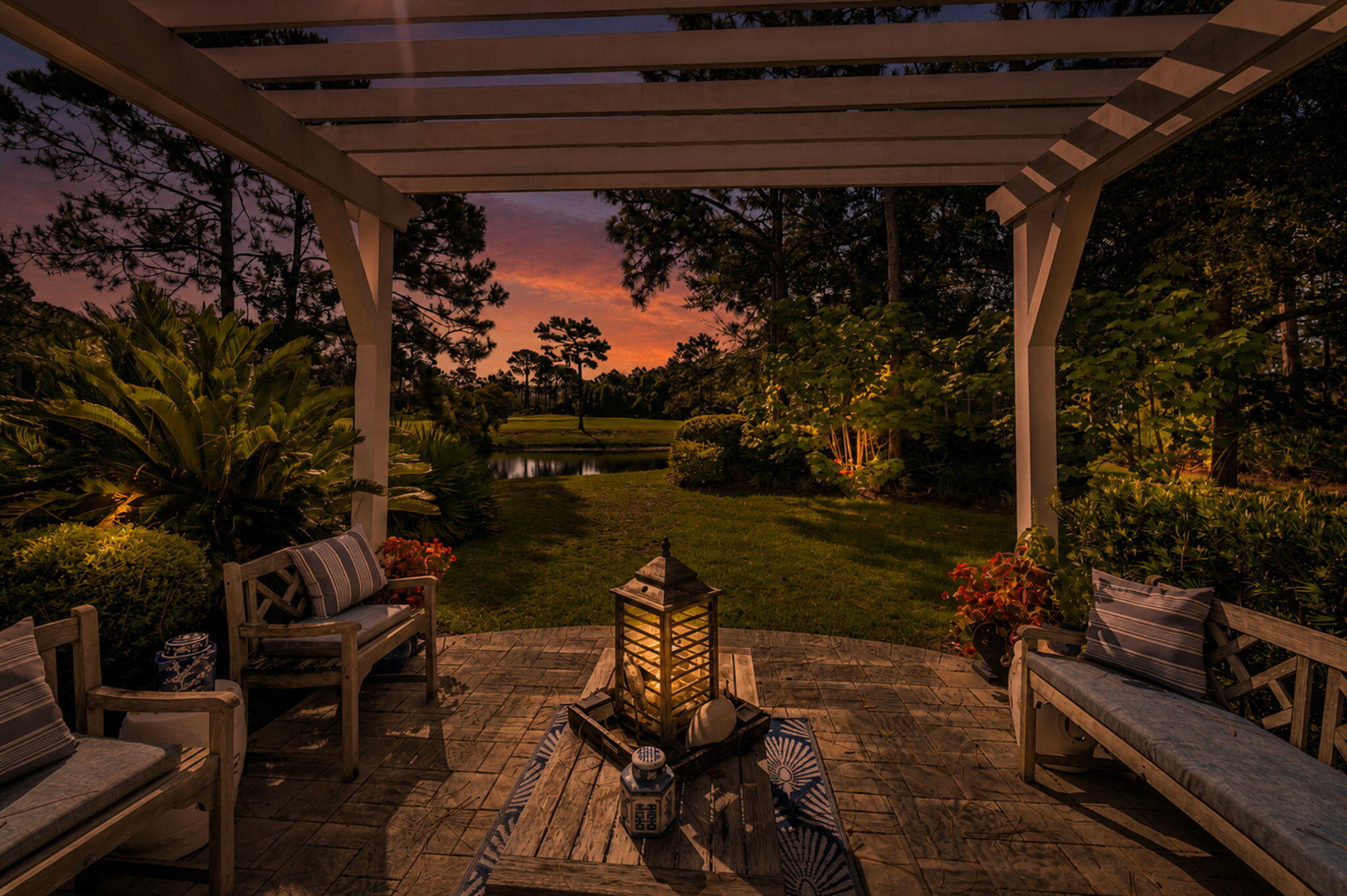 4470 Stonebridge Road Destin, FL 32541 - Photo 53 of 114 a view of a porch with furniture and a yard