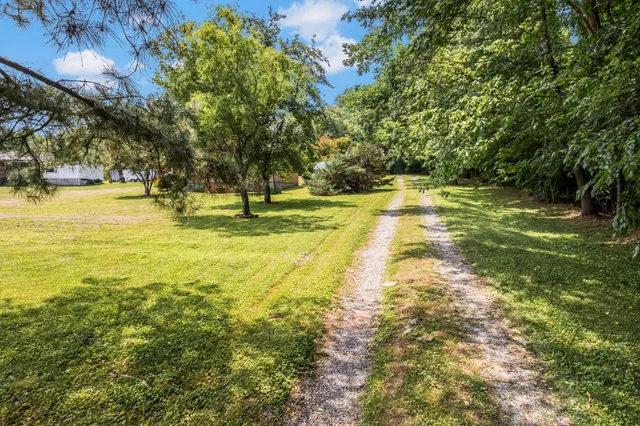 a view of an outdoor space and swimming pool