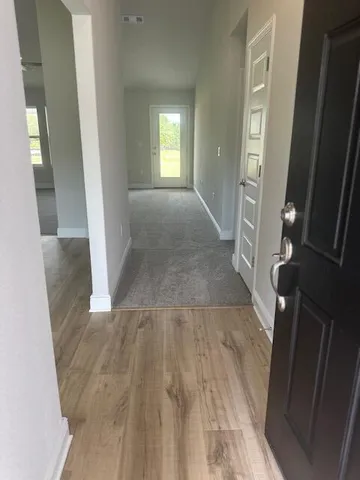 wooden floor with a window