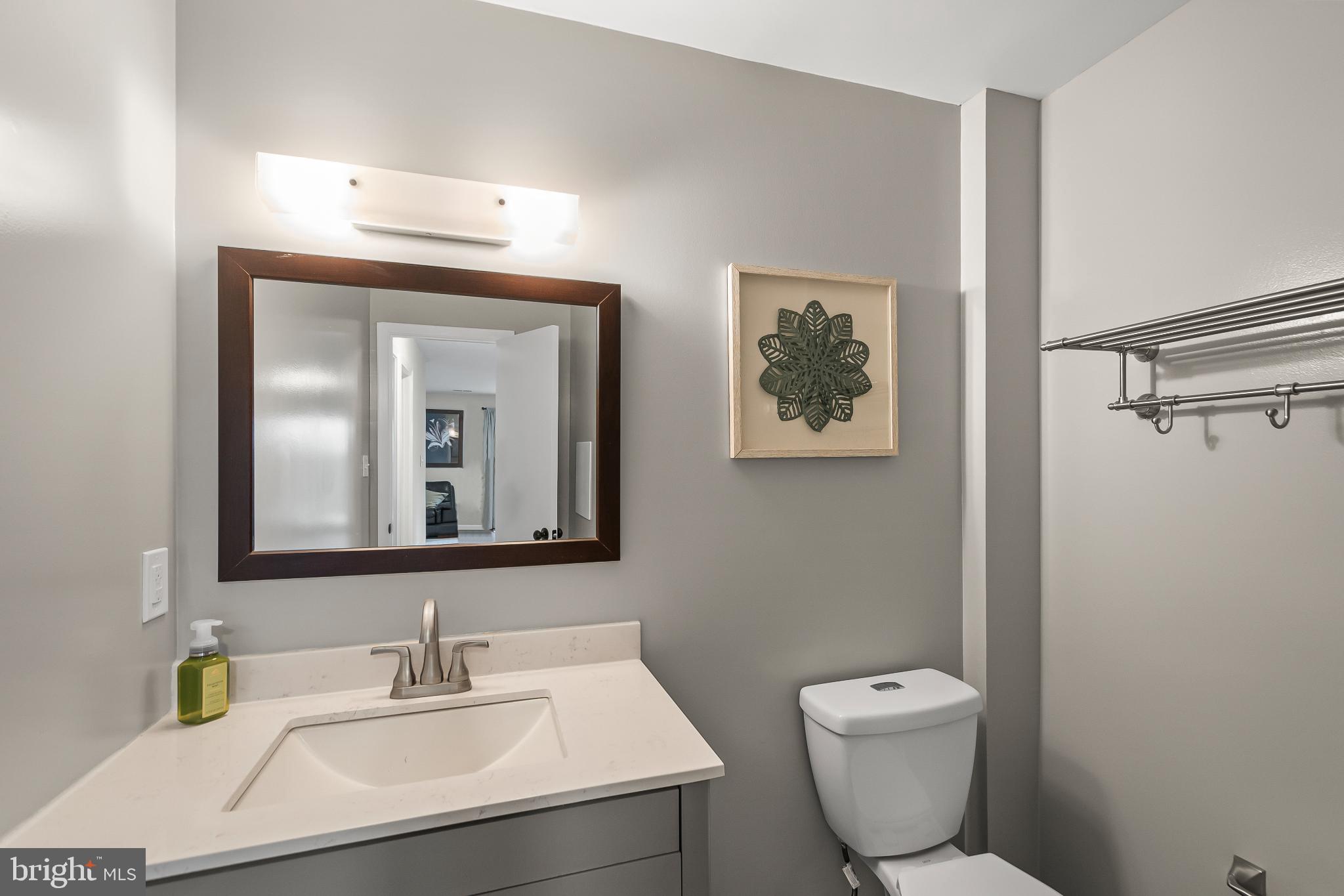 11867 Old Columbia Pike, Unit 75 Silver Spring, MD 20904 - Photo 27 of 41 a bathroom with a toilet a sink and mirror