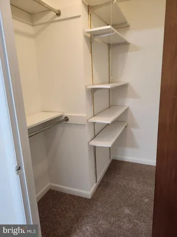 a view of storage and utility room with racks on the wall