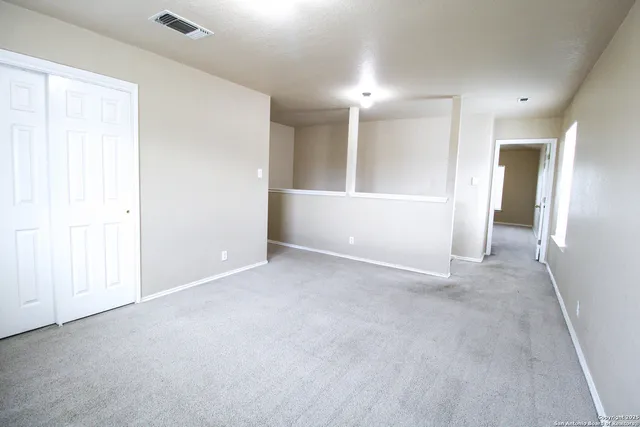 an empty room with a window