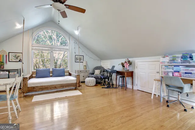 a view of pool with trees