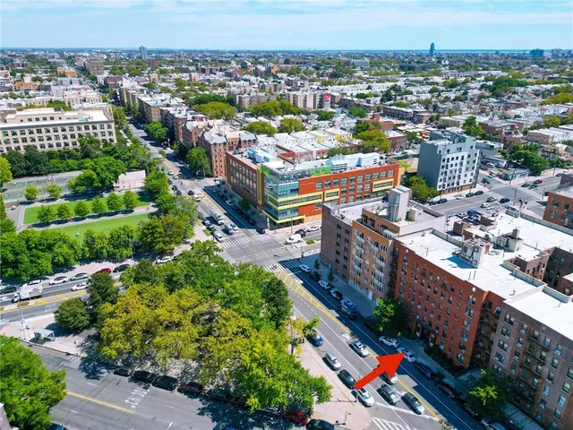 an aerial view of a city