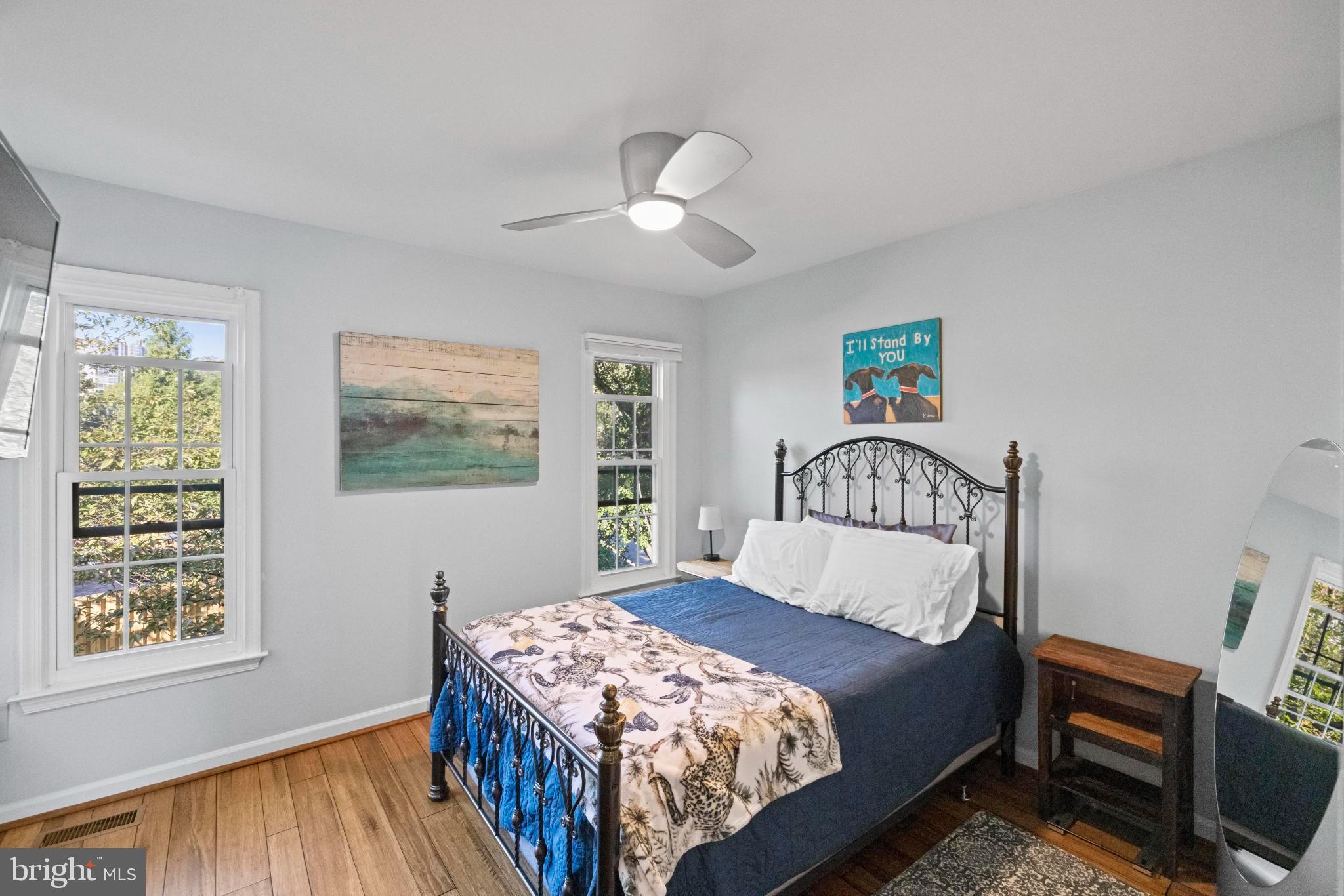 1792 Duffield Lane Alexandria, VA 22307 - Photo 25 of 50 a bedroom with a bed wooden floor and window