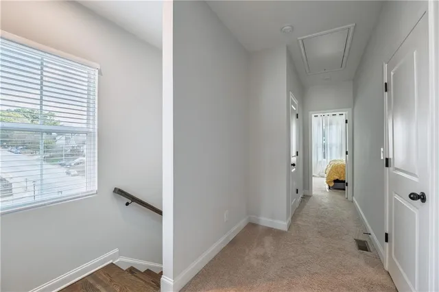 a view of a livingroom with a closet area