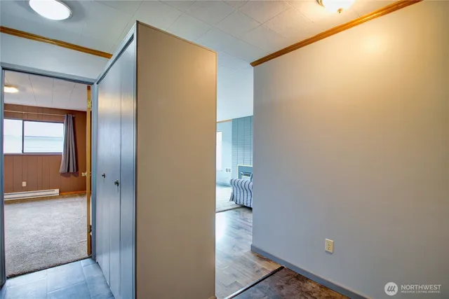 a view of a livingroom with a staircase
