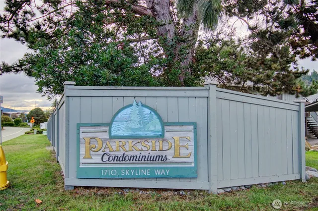 a view of outdoor space with sign board