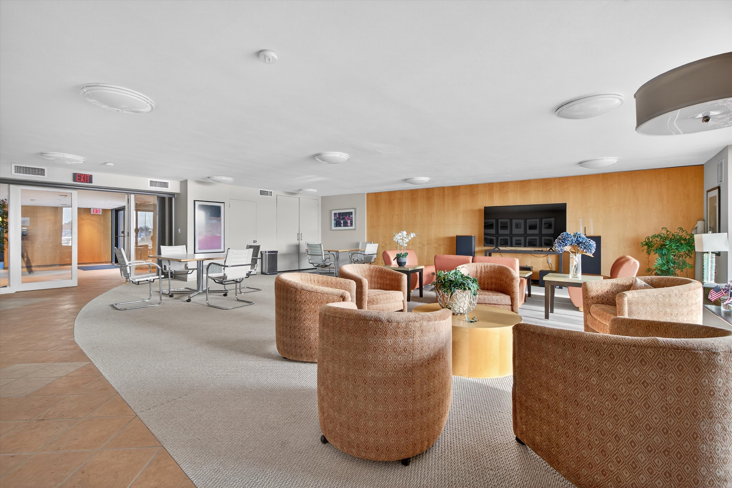 100 Seaview Avenue, Unit 3I Norwalk, CT 06855 - Photo 31 of 40 a living room with fireplace furniture and a flat screen tv