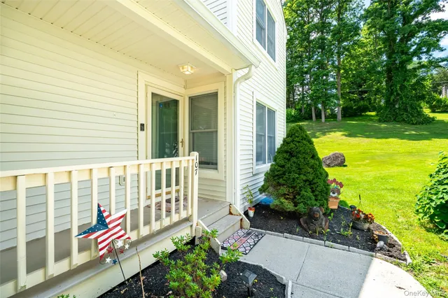 a house view with a garden space
