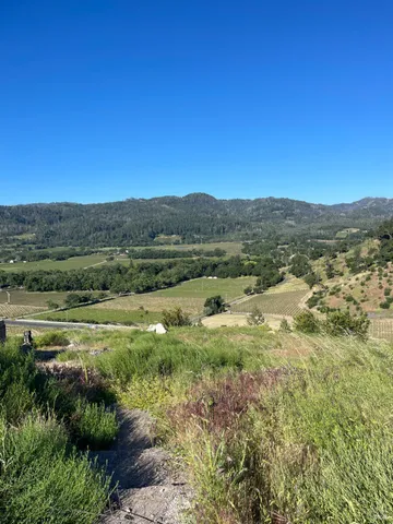 a view of lake with mountain