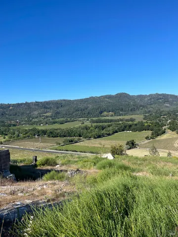 a view of a lake with a mountain