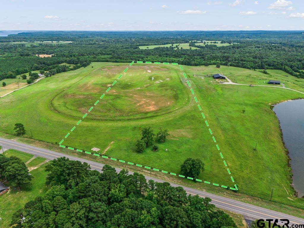 an aerial view of tennis court