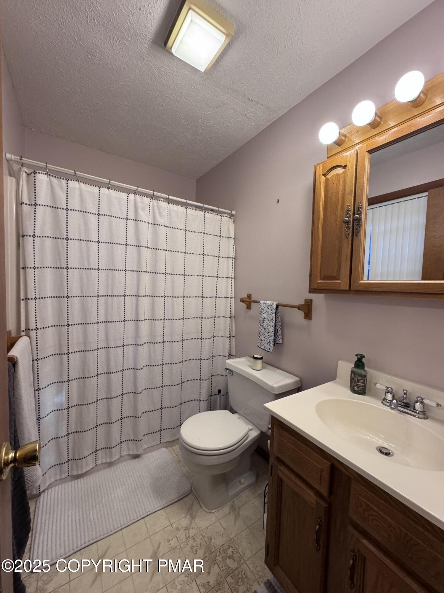 67 Seneca Road Albrightsville, PA 18210 - Photo 18 of 52 a bathroom with a sink a toilet and mirror