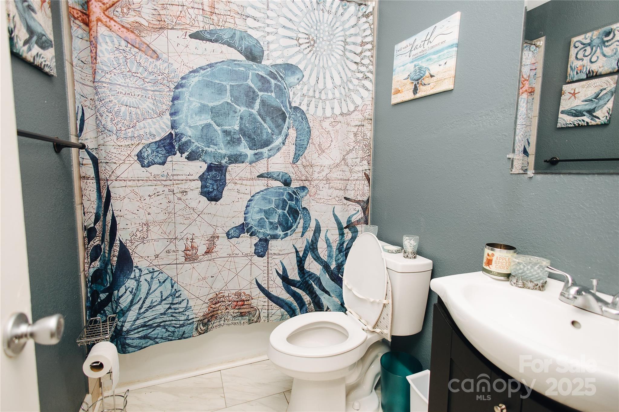 530 Toney Road Marion, NC 28752 - Photo 43 of 48 a bathroom with a sink toilet and mirror