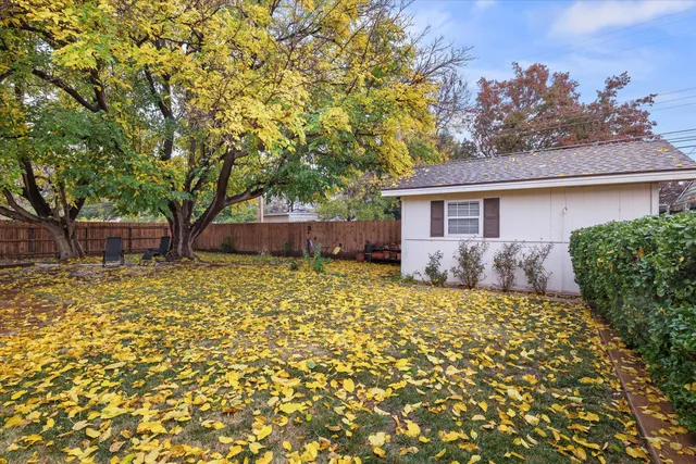 a house view with a seating space