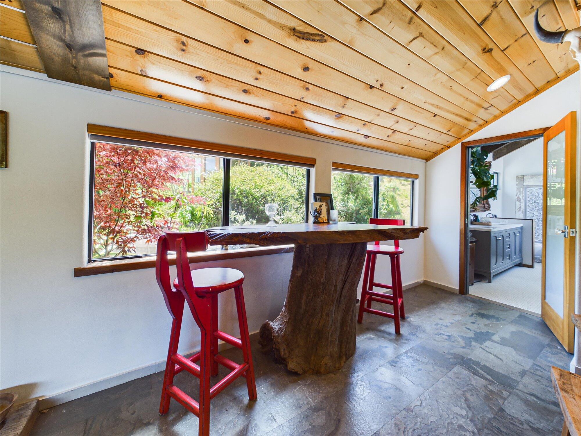 1215 Perry Meadow Road Redway, CA 95560 - Photo 118 of 140 a view of a dining room with furniture window and outside view