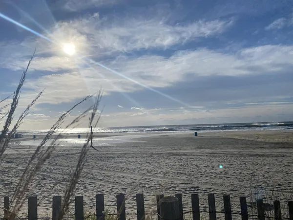 a view of an ocean beach