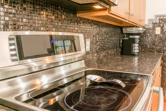 a close view of water heater and stove