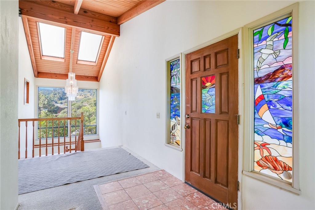 22332 Eagle Rock Way Laguna Beach, CA 92651 - Photo 17 of 37 Front door with stairs to the lower level.