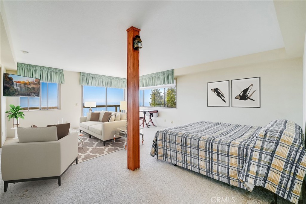 22332 Eagle Rock Way Laguna Beach, CA 92651 - Photo 18 of 37 Primary bedroom virtually staged.