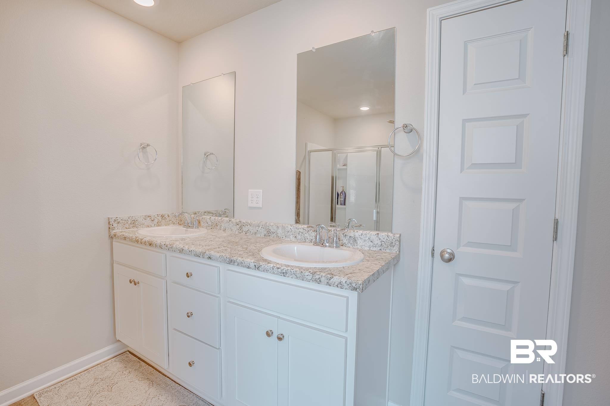 8242 Sycamore Way Semmes, AL 36575 - Photo 23 of 43 Bathroom featuring double vanity and a shower stall