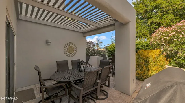 a view of a outdoor seating area