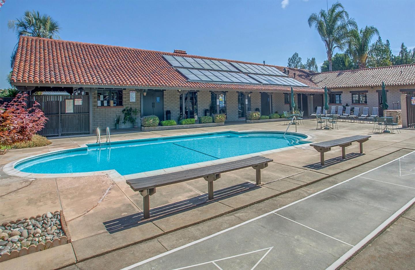 5450 Monterey Road, Unit 142 San Jose, CA 95111 - Photo 13 of 13 a view of a house with a swimming pool and sitting area