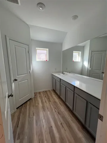 a view of a room with walk in closet