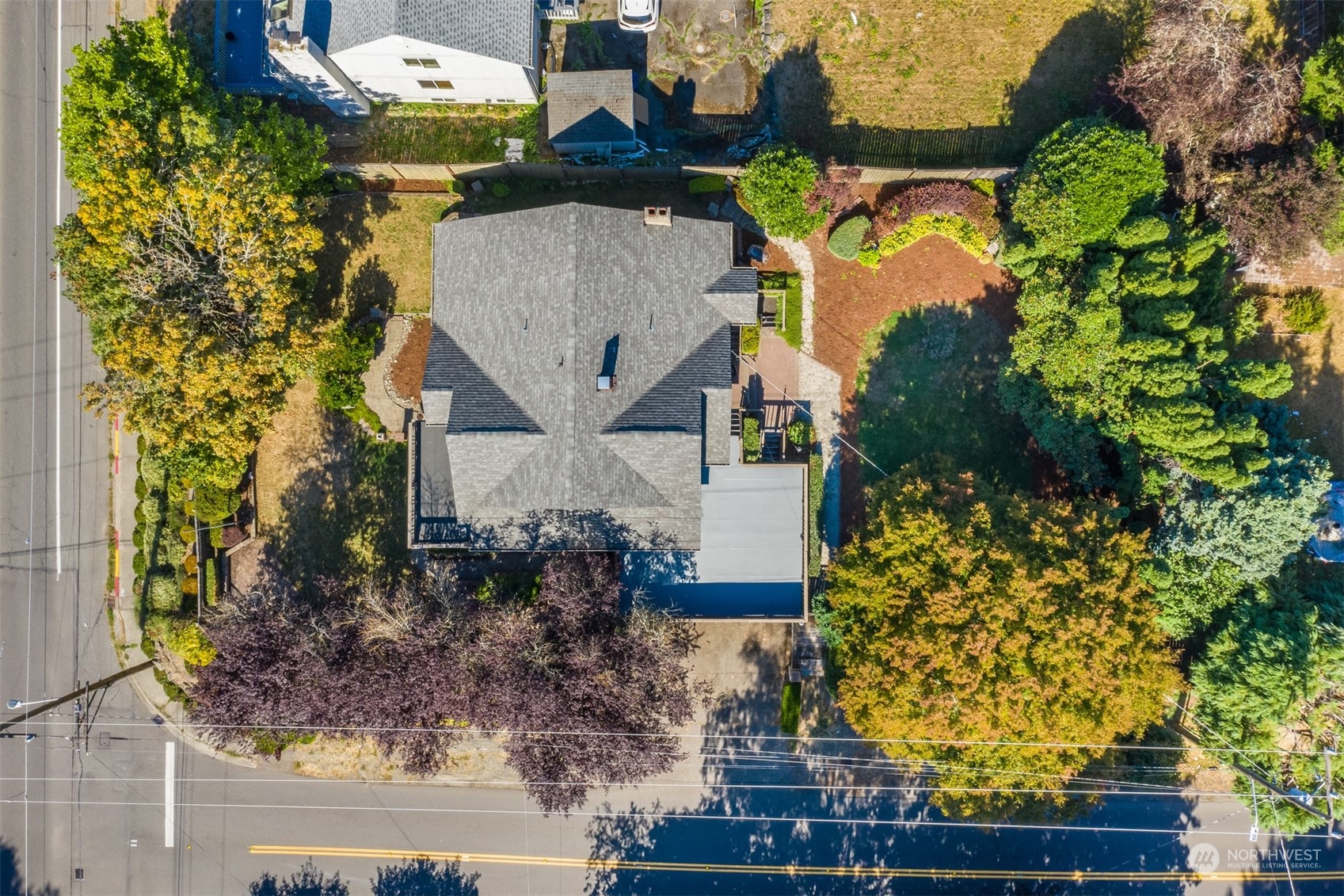 2528 Southwest 112th Street Seattle, WA 98146 - Photo 26 of 33 an aerial view of a house with a yard basket ball court and outdoor seating