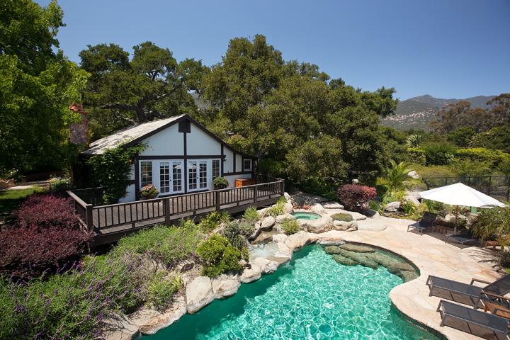 786 Hot Springs Road Montecito, CA 93108 - Photo 2 of 6 a front view of a house with garden