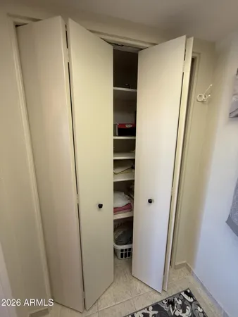a view of closet area