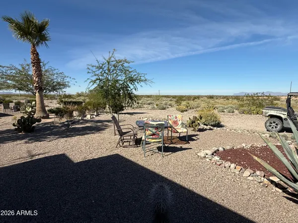 a view of outdoor space with seating area