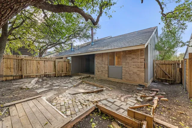 a backyard of a house