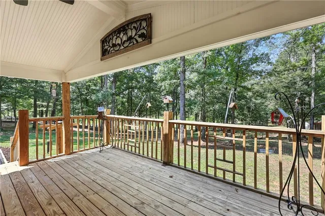 a view of an outdoor space with mountain view