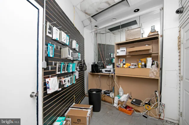 a room with storage and utility