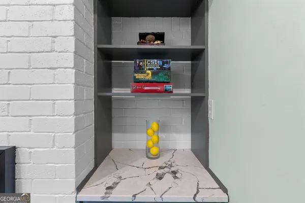 a view of living room with washer and dryer