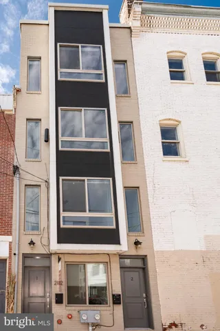 a front view of a building