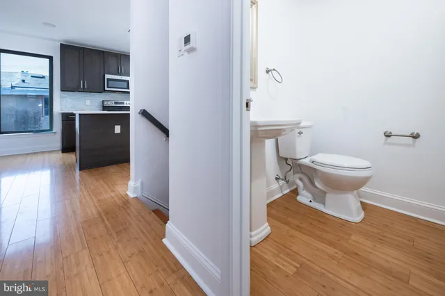a view of a bathroom with a sink and a toilet