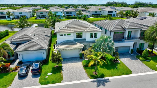 a aerial view of a house with a garden and plants