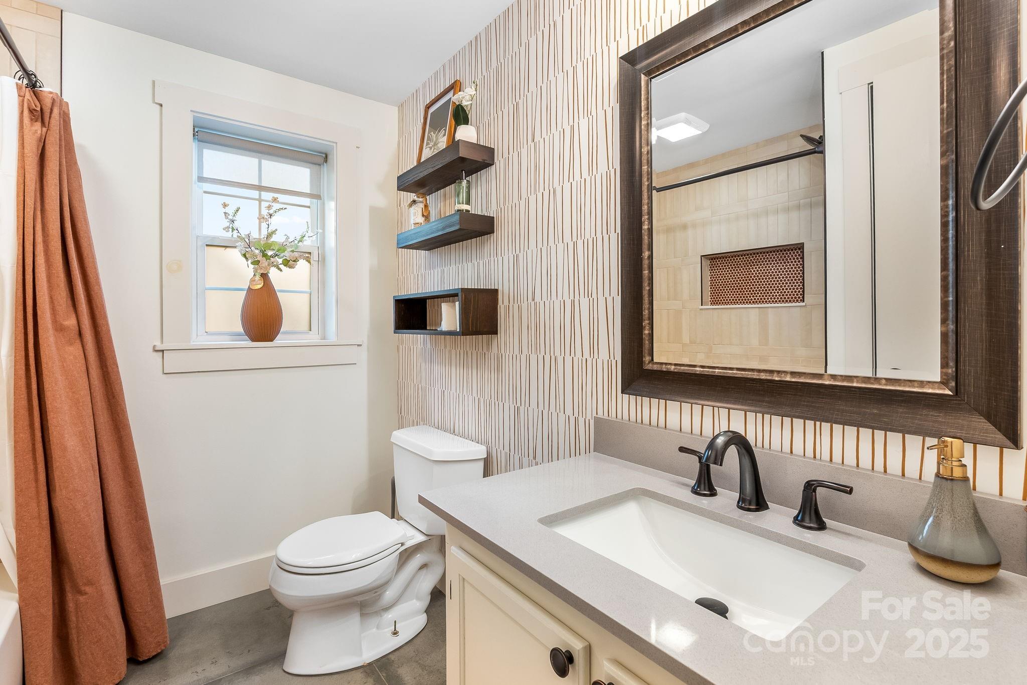 146 Promiseland Road Canton, NC 28716 - Photo 17 of 30 a bathroom with a toilet sink and mirror