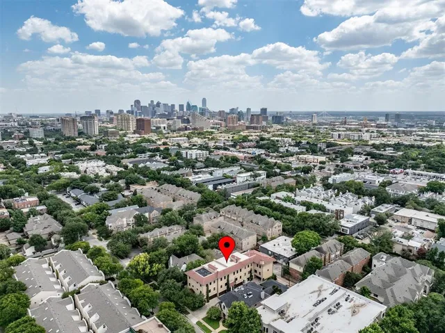 an aerial view of multiple house